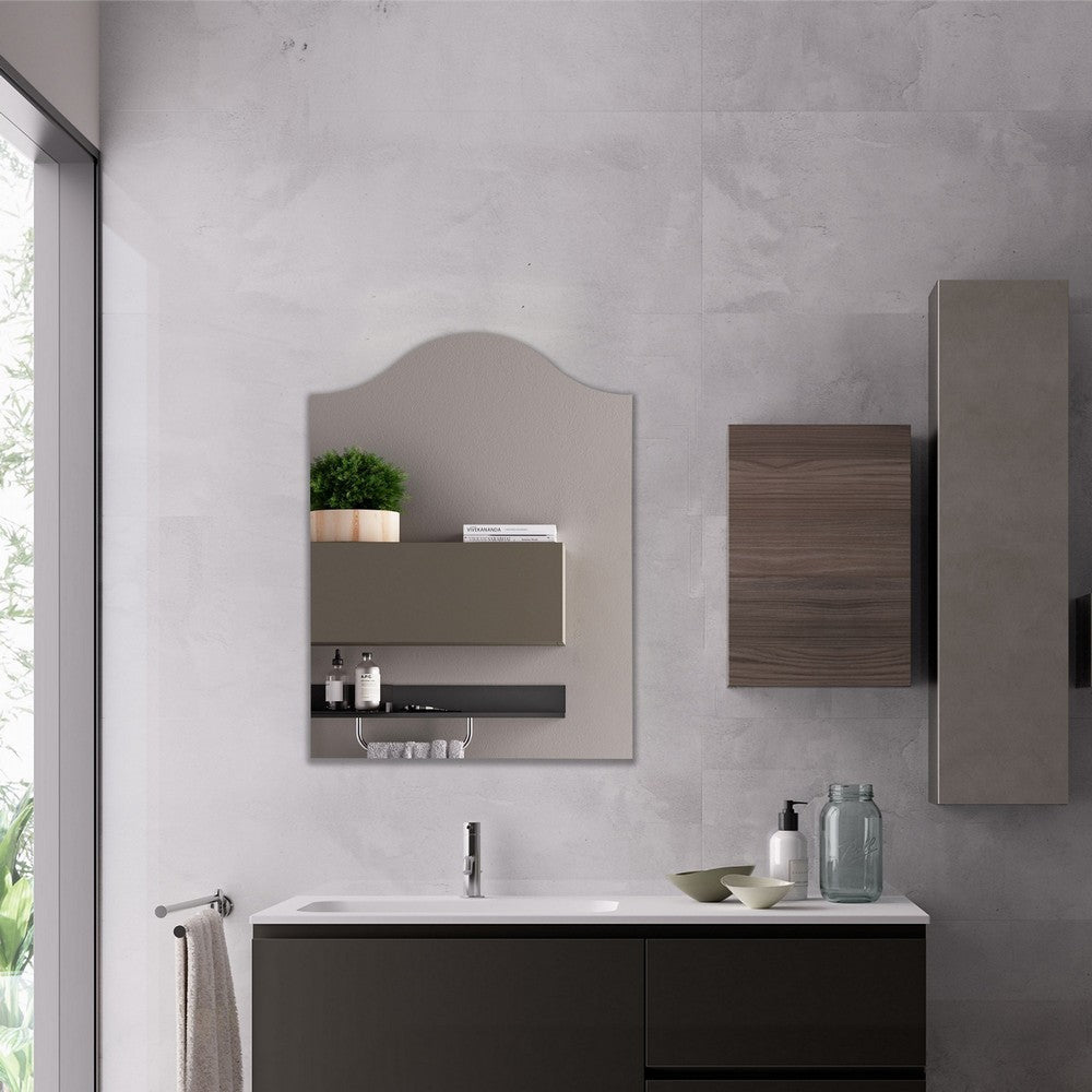 Chloe’S Reflection Verical/Horizontal Hanging Arched-Shaped Frameless Wall Mirror 32’’ Height CHL-CH7M002SV32-VRT