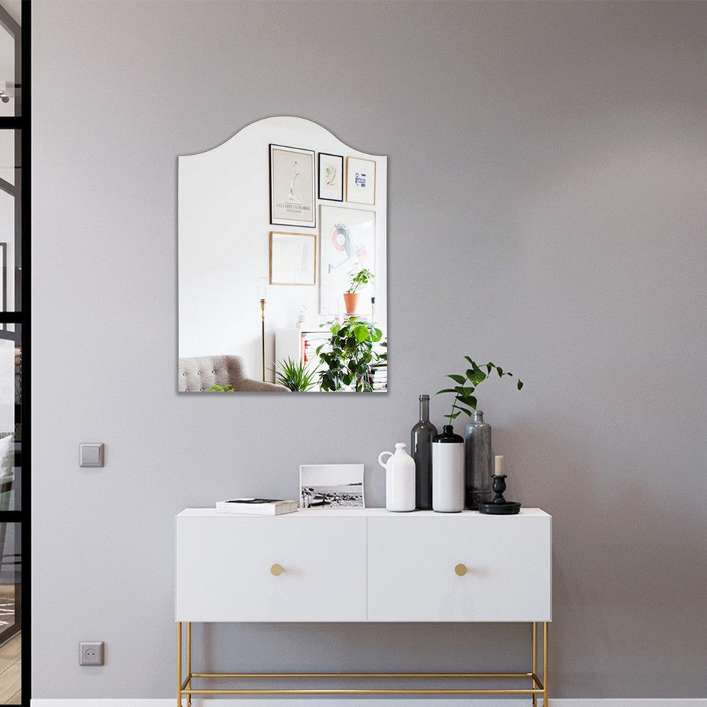 Chloe’S Reflection Verical/Horizontal Hanging Arched-Shaped Frameless Wall Mirror 32’’ Height CHL-CH7M002SV32-VRT