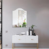 Chloe'S Reflection Verical/Horizontal Hanging Arched-Shaped Frameless Wall Mirror 32" Height