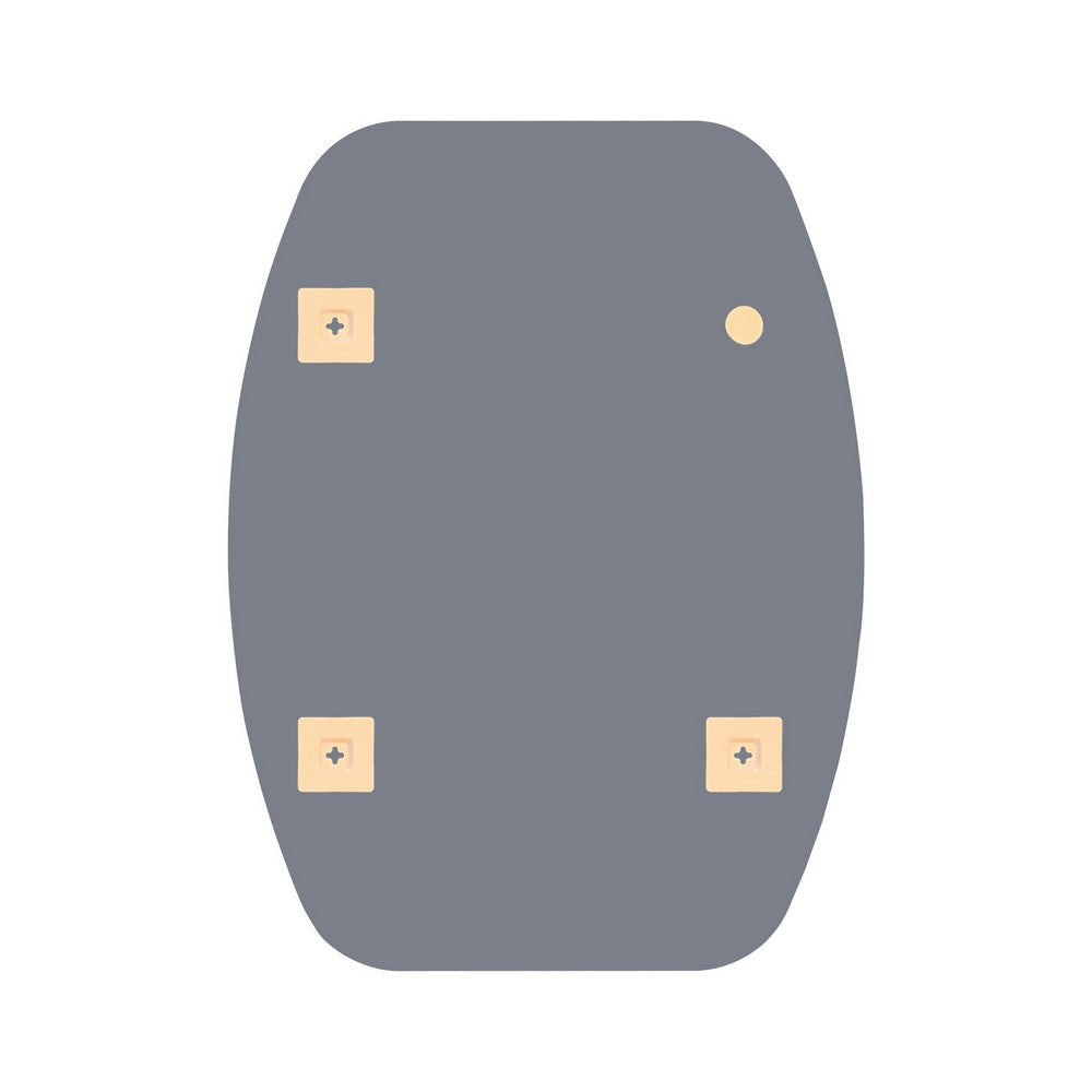 Chloe’S Reflection Verical/Horizontal Hanging Squared-Oval Shaped Frameless Wall Mirror 32’’ Height CHL-CH7M003SV32-VRT