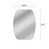 Chloe’S Reflection Verical/Horizontal Hanging Squared-Oval Shaped Frameless Wall Mirror 32’’ Height CHL-CH7M003SV32-VRT
