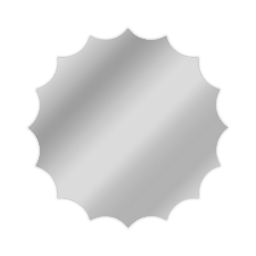 Chloe'S Reflection Vertical Hanging Sun Shaped Frameless Wall Mirror 32" Height