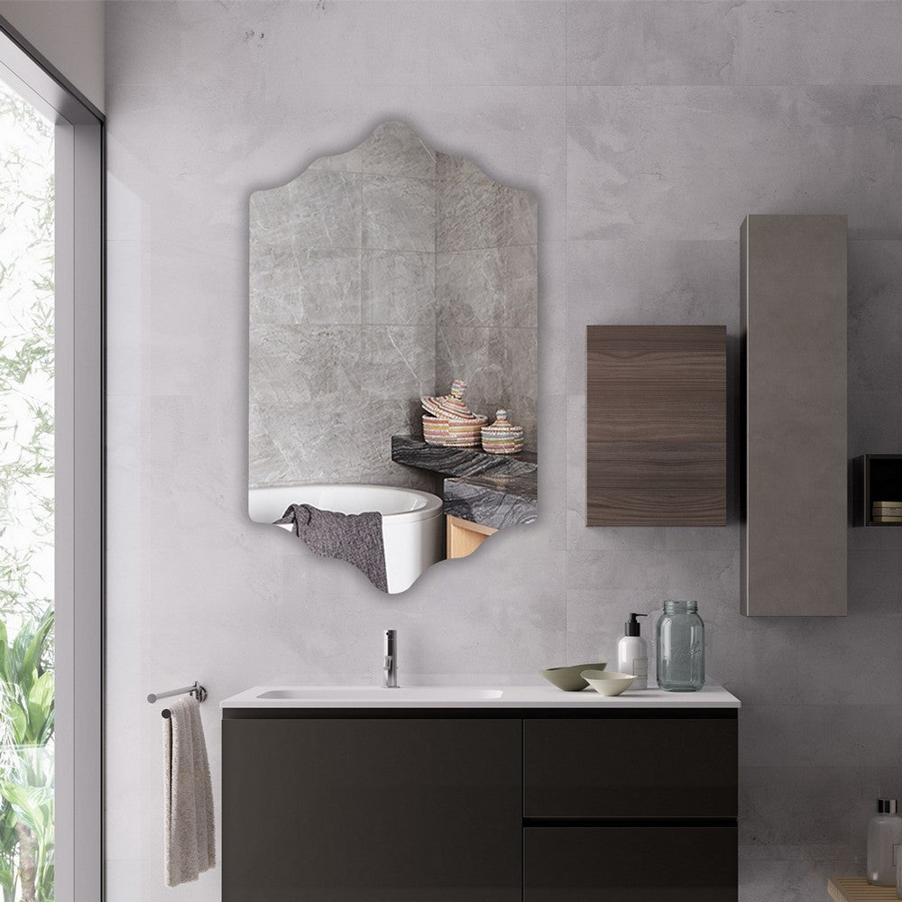Chloe'S Reflection Verical/Horizontal Hanging Novelty Shaped Frameless Wall Mirror 35" Height