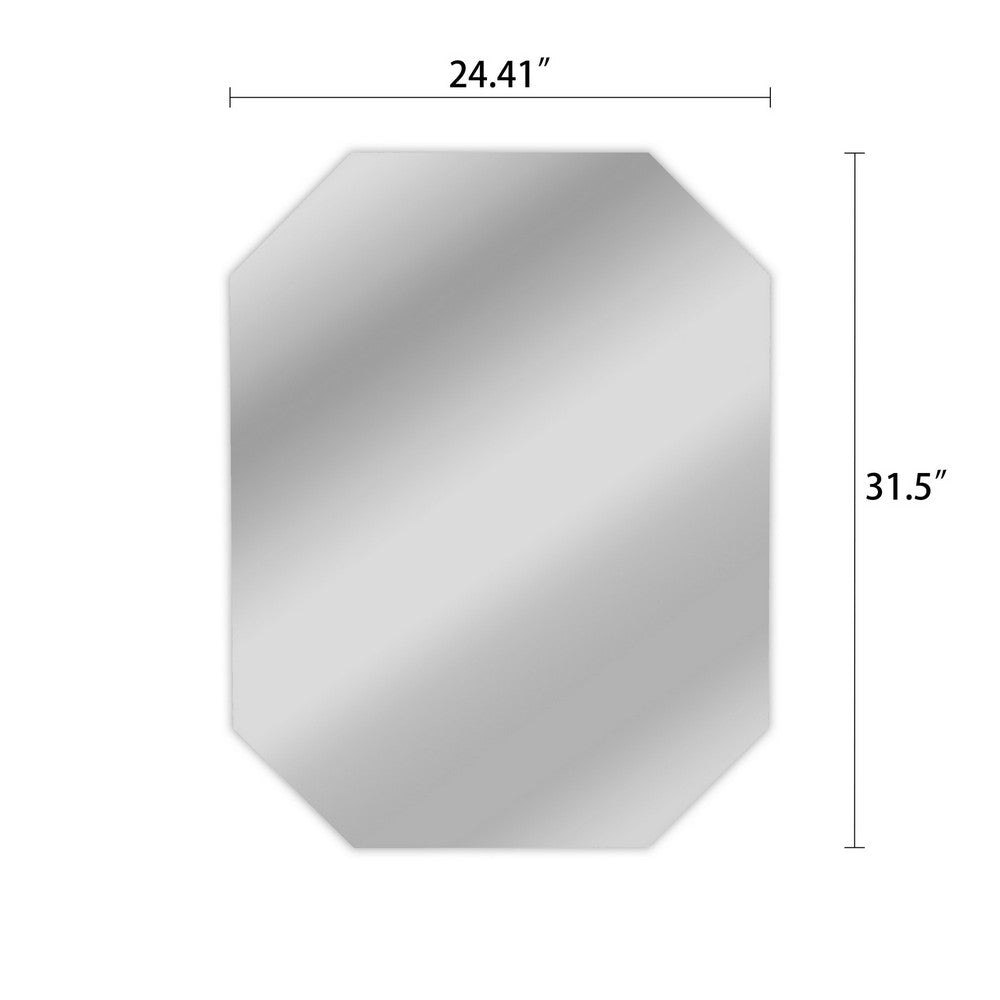 Chloe’S Reflection Verical/Horizontal Hanging Rectangular-Octagon Frameless Wall Mirror 32’’ Height CHL-CH7M008SV32-VOT