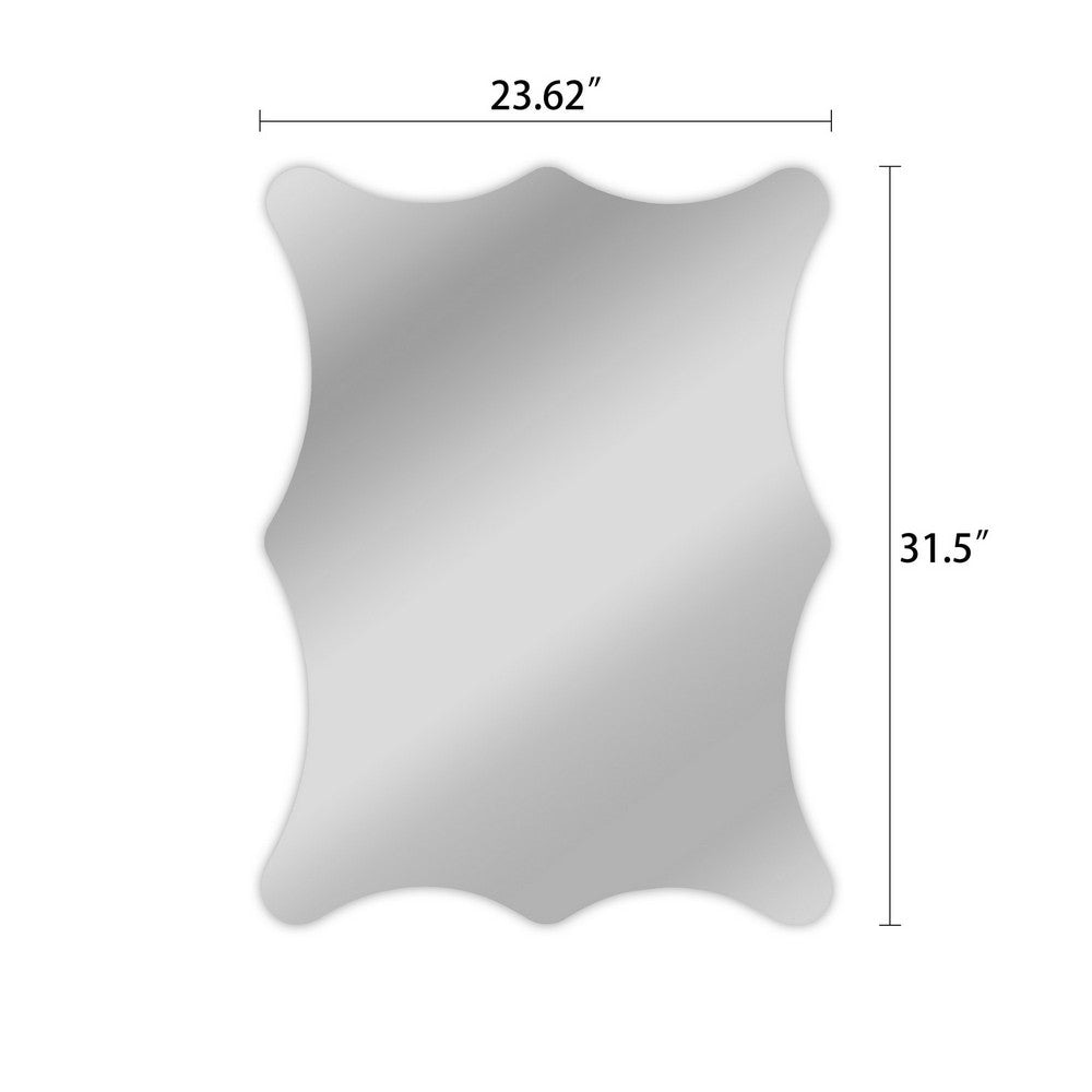 Chloe’S Reflection Verical/Horizontal Hanging Rectangle Shaped Frameless Wall Mirror 32’’ Height CHL-CH7M011SV32-VRT