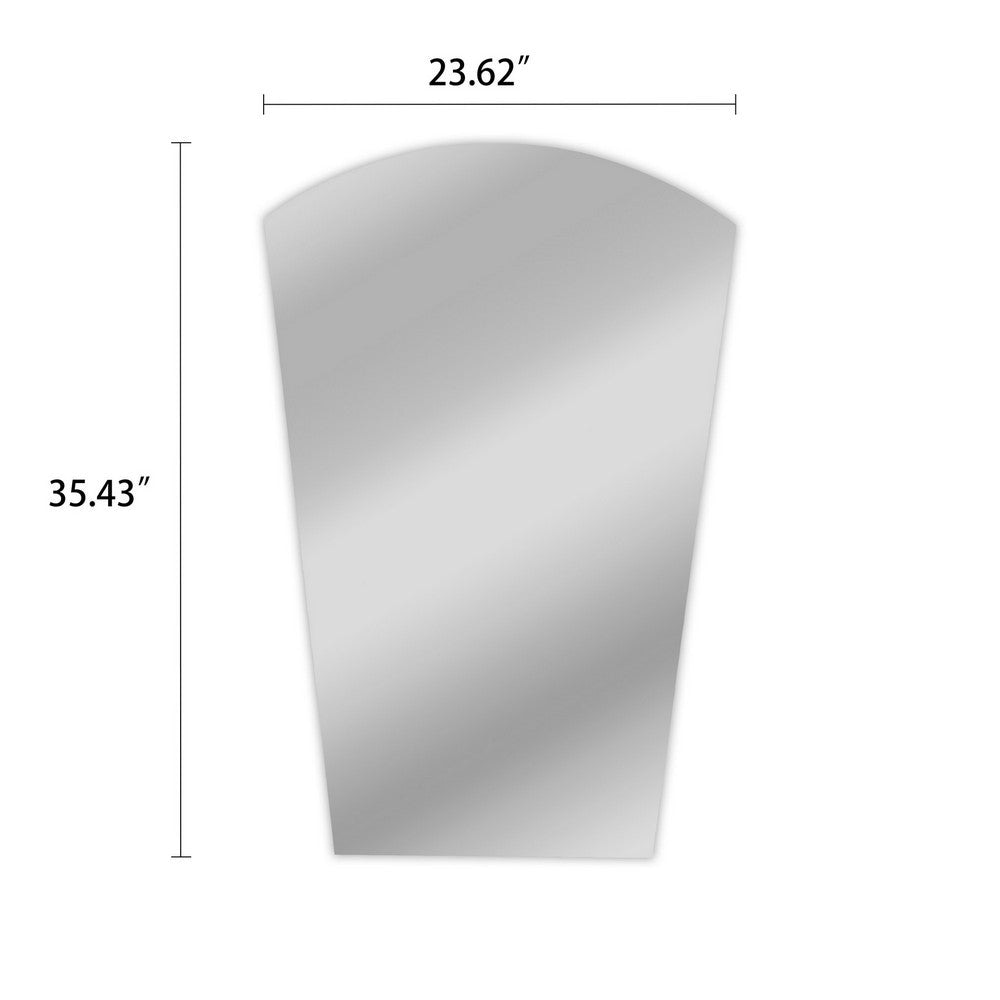 Reflection Verical/Horizontal Hanging Arched-Rectangle Shaped Frameless Wall Mirror 35’’ Height CHL-CH7M012SV35-VRT