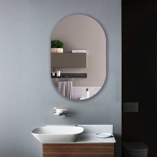 Chloe'S Reflection Verical/Horizontal Hanging Round Shaped Frameless Wall Mirror 33" Height