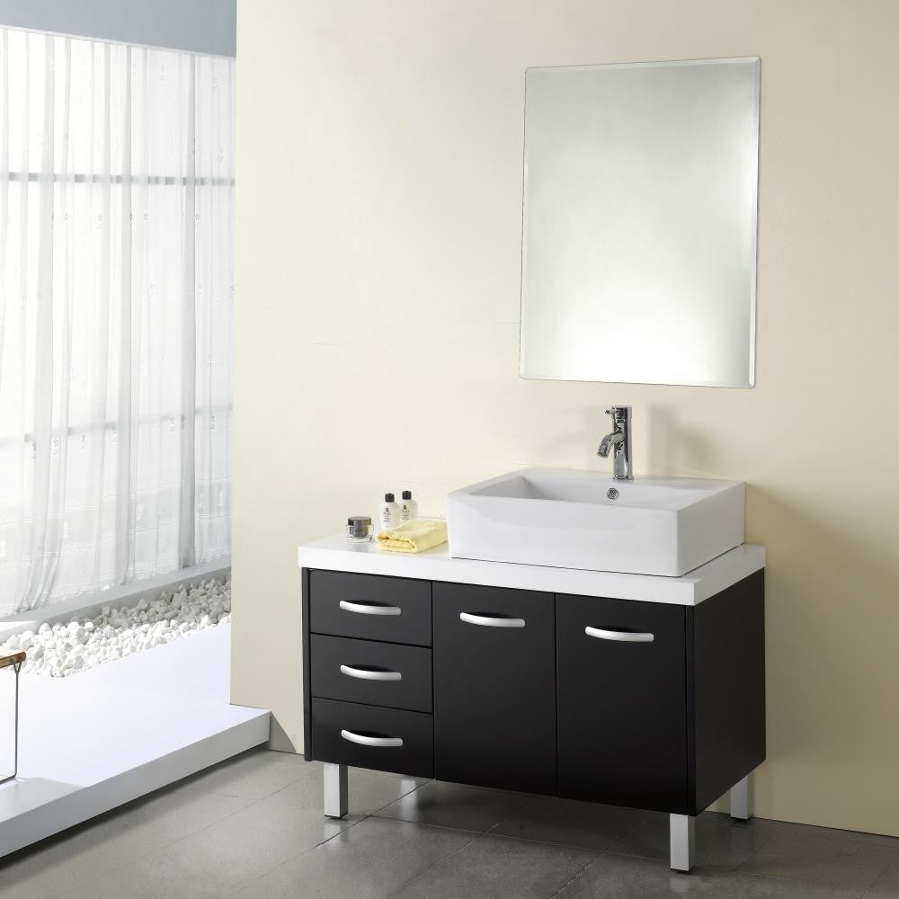 Lighting GOODWIN Large Frameless Wall Mirror 28x35 CHL-CH7M021SV28-FRT