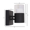 Lighting AALOK 1 Light LED In/Out Door Wall Sconce 3000K Warm White 7’’ Tall CHL-CH7Q001BK07-LW1