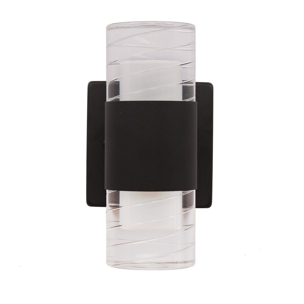 Lighting AALOK 2 Light LED In/Out Door Wall Sconce 3000K Warm White 10’’ Tall CHL-CH7Q001BK10-LW2