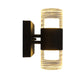 Lighting AALOK 2 Light LED In/Out Door Wall Sconce 3000K Warm White 10’’ Tall CHL-CH7Q001BK10-LW2