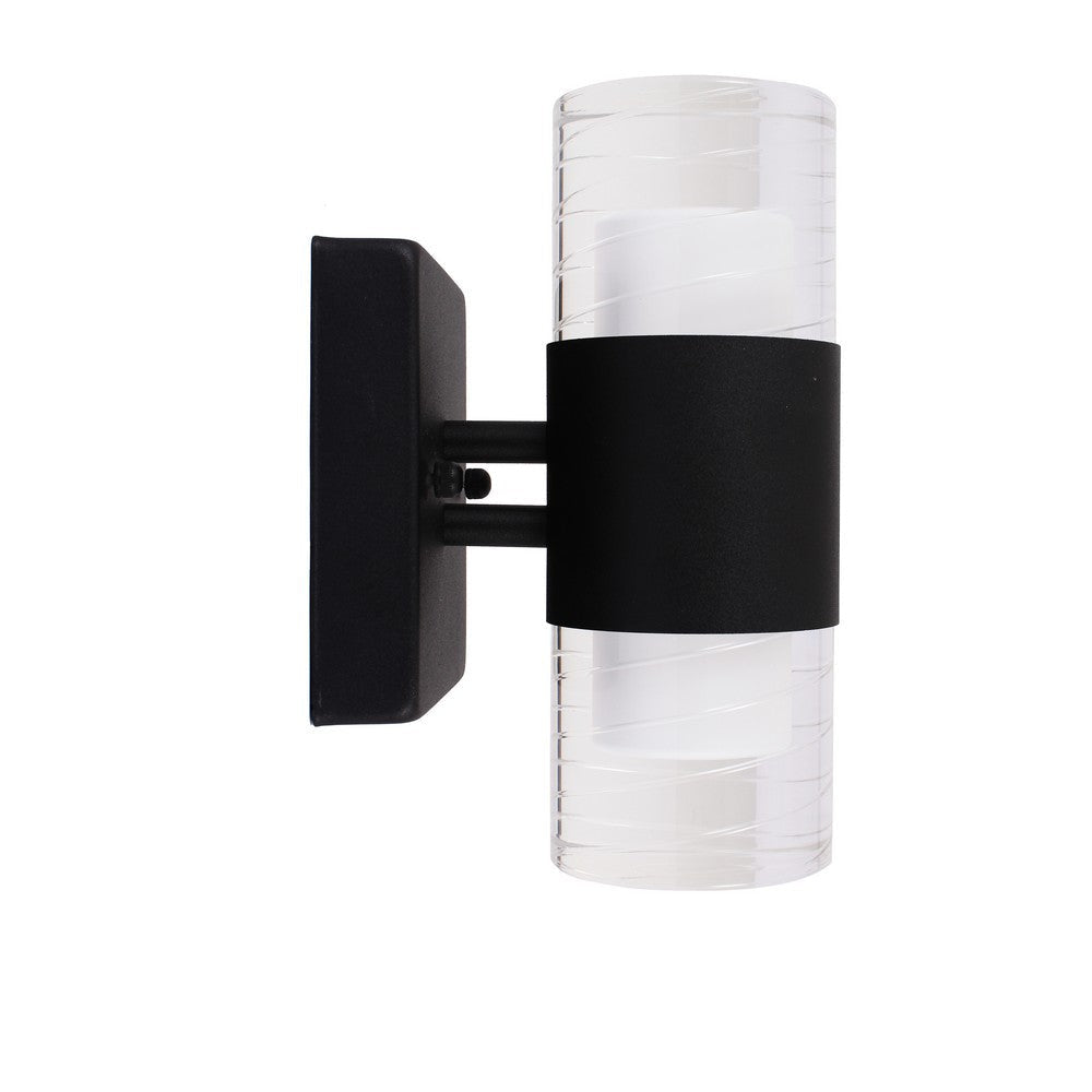 Lighting AALOK 2 Light LED In/Out Door Wall Sconce 3000K Warm White 10’’ Tall CHL-CH7Q001BK10-LW2