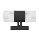 Lighting AALOK 2 Light LED In/Out Door Wall Sconce 3000K Warm White 10’’ Tall CHL-CH7Q001BK10-LW2