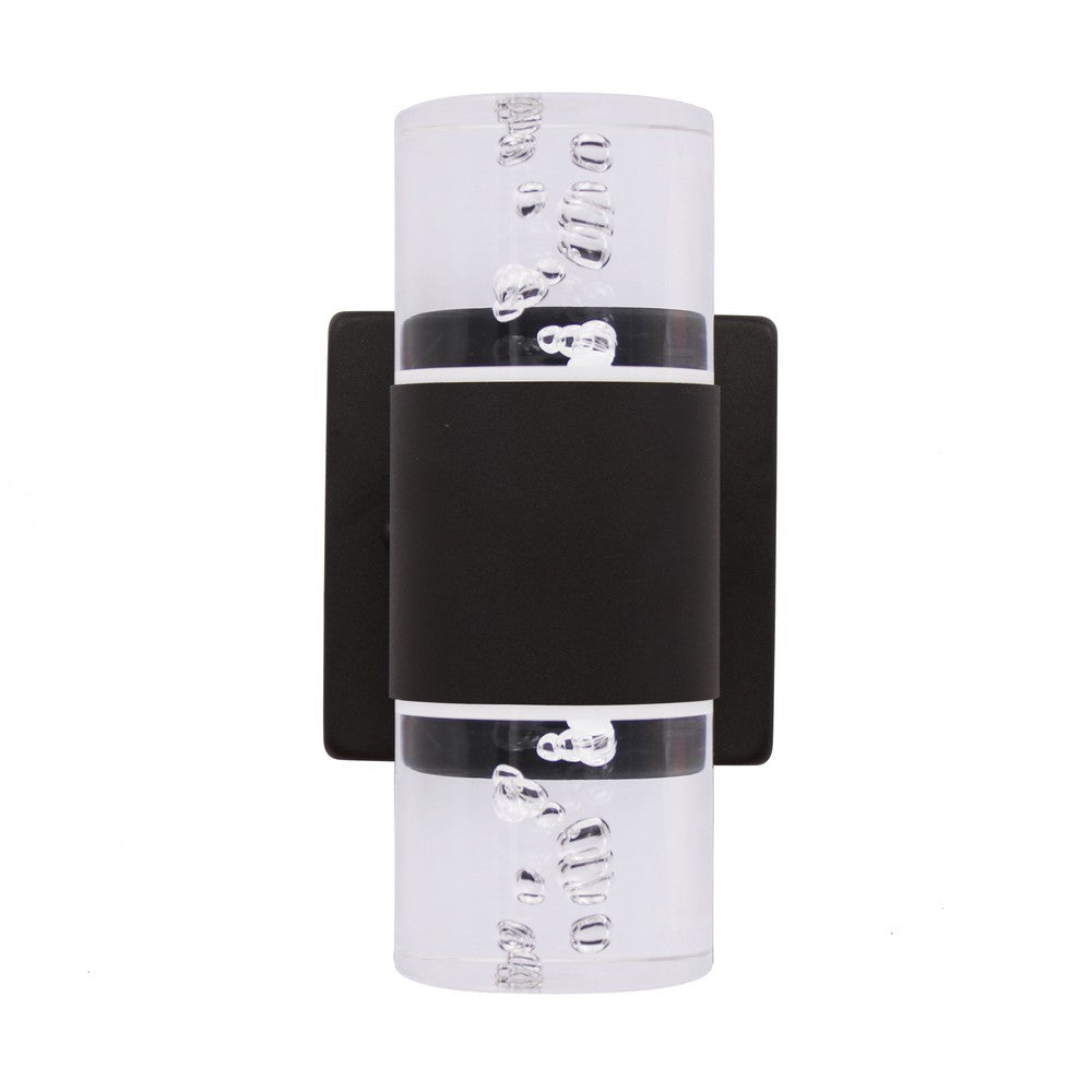 Lighting AMBERT 2 Light LED In/Out Door Wall Sconce 3000K Warm White 10’’ Tall CHL-CH7Q032BK10-LW2