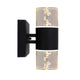Lighting AMBERT 2 Light LED In/Out Door Wall Sconce 3000K Warm White 10’’ Tall CHL-CH7Q032BK10-LW2