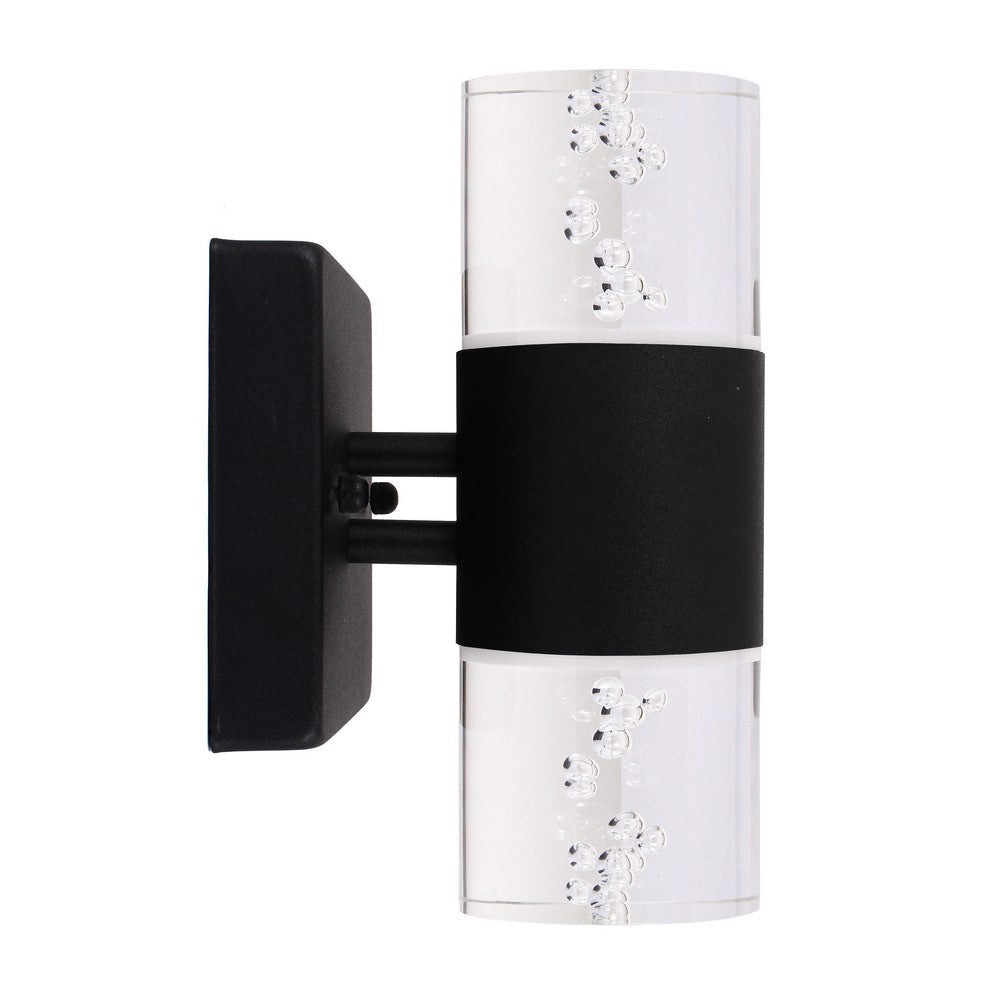 Lighting AMBERT 2 Light LED In/Out Door Wall Sconce 3000K Warm White 10’’ Tall CHL-CH7Q032BK10-LW2