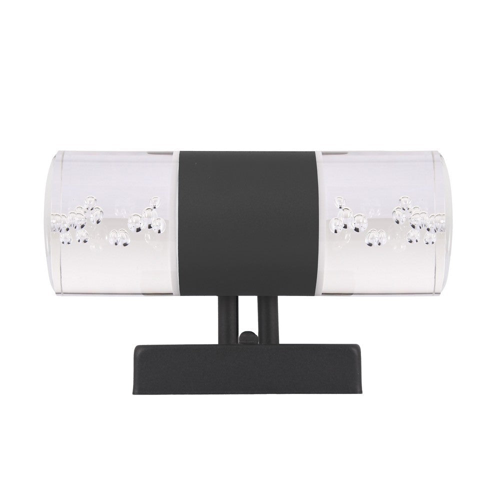 Lighting AMBERT 2 Light LED In/Out Door Wall Sconce 3000K Warm White 10’’ Tall CHL-CH7Q032BK10-LW2
