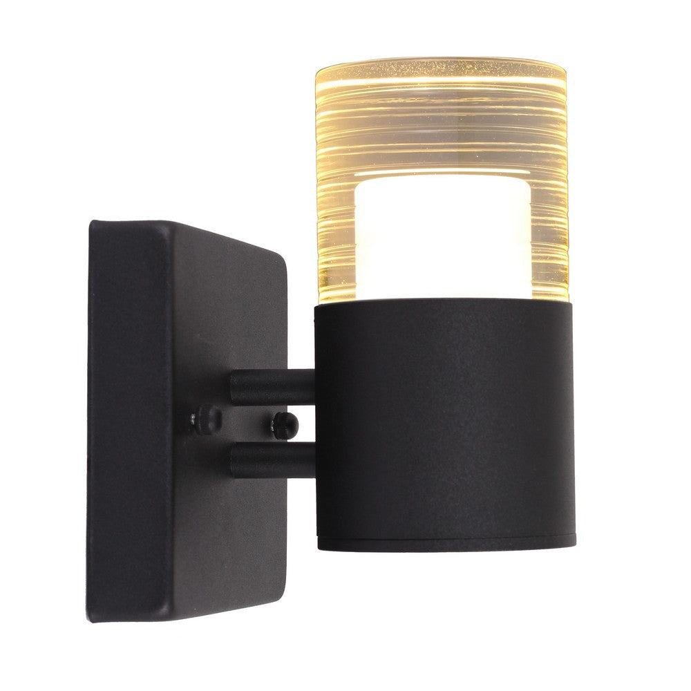 Lighting ANWAR 1 Light LED In/Out Door Wall Sconce 3000K Warm White 7’’ Tall CHL-CH7Q037BK07-LW1