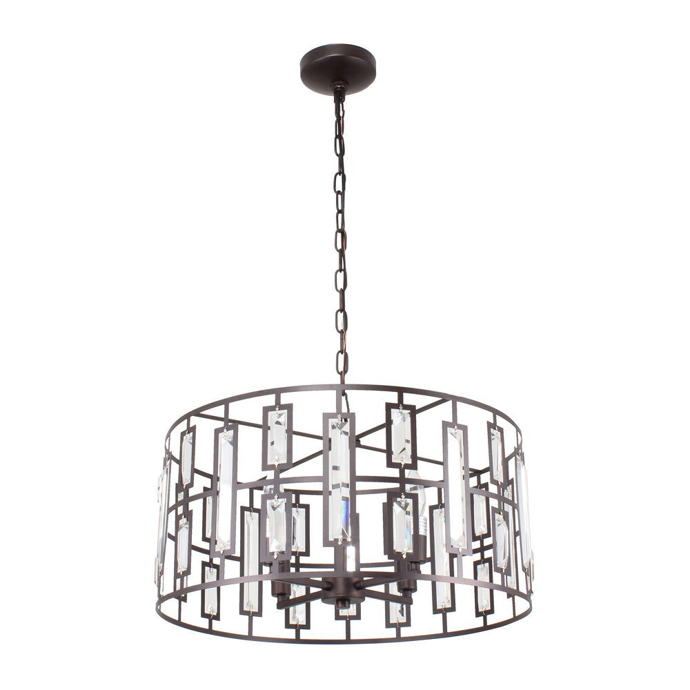 Lighting NAOMI Contemporary 4 Light Rubbed Bronze Ceiling Pendant 20’’ Wide CHL-CH7R038RB20-UP4
