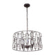 Lighting NAOMI Contemporary 4 Light Rubbed Bronze Ceiling Pendant 20’’ Wide CHL-CH7R038RB20-UP4