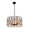 Lighting NAOMI Contemporary 4 Light Rubbed Bronze Ceiling Pendant 20’’ Wide CHL-CH7R038RB20-UP4