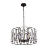 Lighting NAOMI Contemporary 4 Light Rubbed Bronze Ceiling Pendant 20’’ Wide CHL-CH7R038RB20-UP4