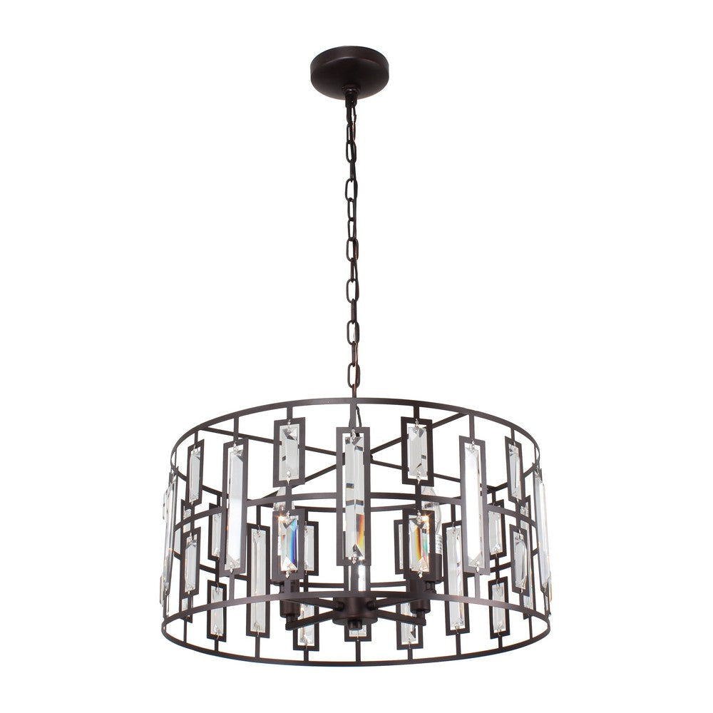 Lighting NAOMI Contemporary 4 Light Rubbed Bronze Ceiling Pendant 20’’ Wide CHL-CH7R038RB20-UP4