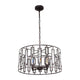 Lighting NAOMI Contemporary 4 Light Rubbed Bronze Ceiling Pendant 20’’ Wide CHL-CH7R038RB20-UP4