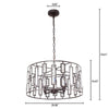 Lighting NAOMI Contemporary 4 Light Rubbed Bronze Ceiling Pendant 20’’ Wide CHL-CH7R038RB20-UP4