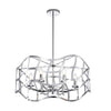 Lighting WILLOW Transitional 6 Light Chrome Ceiling Pendant 25’’ Wide CHL-CH7S022CM25-UP6