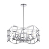 Lighting WILLOW Transitional 6 Light Chrome Ceiling Pendant 25’’ Wide CHL-CH7S022CM25-UP6