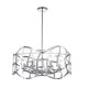 Lighting WILLOW Transitional 6 Light Chrome Ceiling Pendant 25’’ Wide CHL-CH7S022CM25-UP6