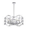 Lighting WILLOW Transitional 6 Light Chrome Ceiling Pendant 25’’ Wide CHL-CH7S022CM25-UP6