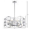 Lighting WILLOW Transitional 6 Light Chrome Ceiling Pendant 25’’ Wide CHL-CH7S022CM25-UP6