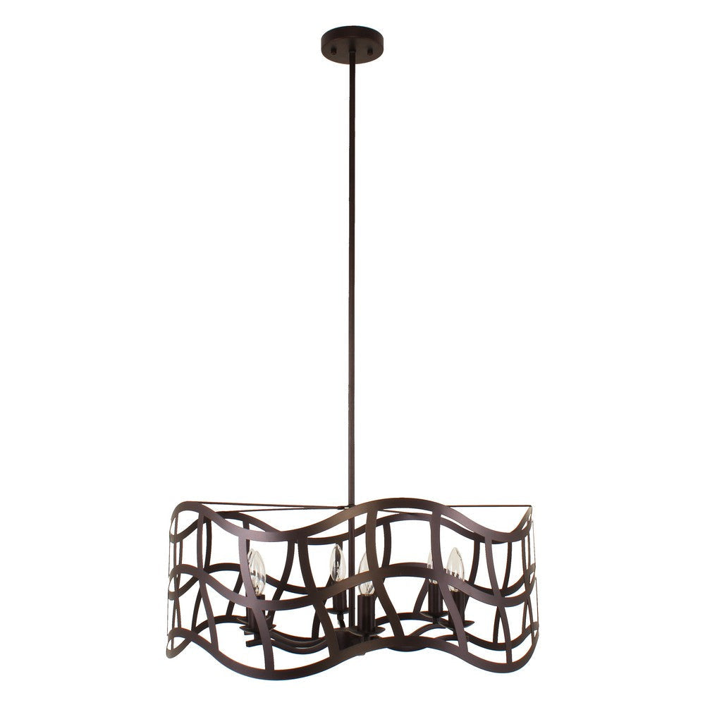 Lighting WILLOW Transitional 6 Light Oil Rubbed Bronze Ceiling Pendant 25’’ Wide CHL-CH7S022RB25-UP6