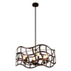 Lighting WILLOW Transitional 6 Light Oil Rubbed Bronze Ceiling Pendant 25’’ Wide CHL-CH7S022RB25-UP6