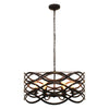 Lighting CAPELLA Transitional 6 Light Oil Rubbed Bronze Ceiling Pendant 24’’ Wide CHL-CH7S023RB24-UP6