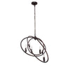 Transitional Metal 6 Light Ceiling Pendant with Wall Outlet Switch Bronze CHL-CH7S033RB21-UP6