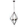 Transitional Metal 4 Light Ceiling Pendant with Wall Outlet Switch, Bronze
