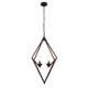 Transitional Metal 4 Light Ceiling Pendant with Wall Outlet Switch Bronze CHL-CH7S035RB20-UP4