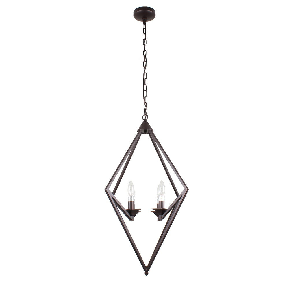 Transitional Metal 4 Light Ceiling Pendant with Wall Outlet Switch Bronze CHL-CH7S035RB20-UP4