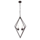Transitional Metal 4 Light Ceiling Pendant with Wall Outlet Switch Bronze CHL-CH7S035RB20-UP4