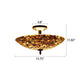 CHLOE Lighting CROWN Mosaic-Style 2 Light Semi-Flush Ceiling Fixture 16’’ Wide CHL-CH8C402BW16-UF2