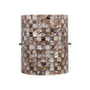 Chloe Lighting Shelley Mosaic-Style Seashell Wall Sconce 8’’ Height CHL-CH8C728BC08-WS1