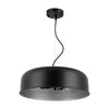Metal 3 Light Ceiling Pendant with Wall Outlet Switch Black and Silver CHL-CH8D060BK16-DP3
