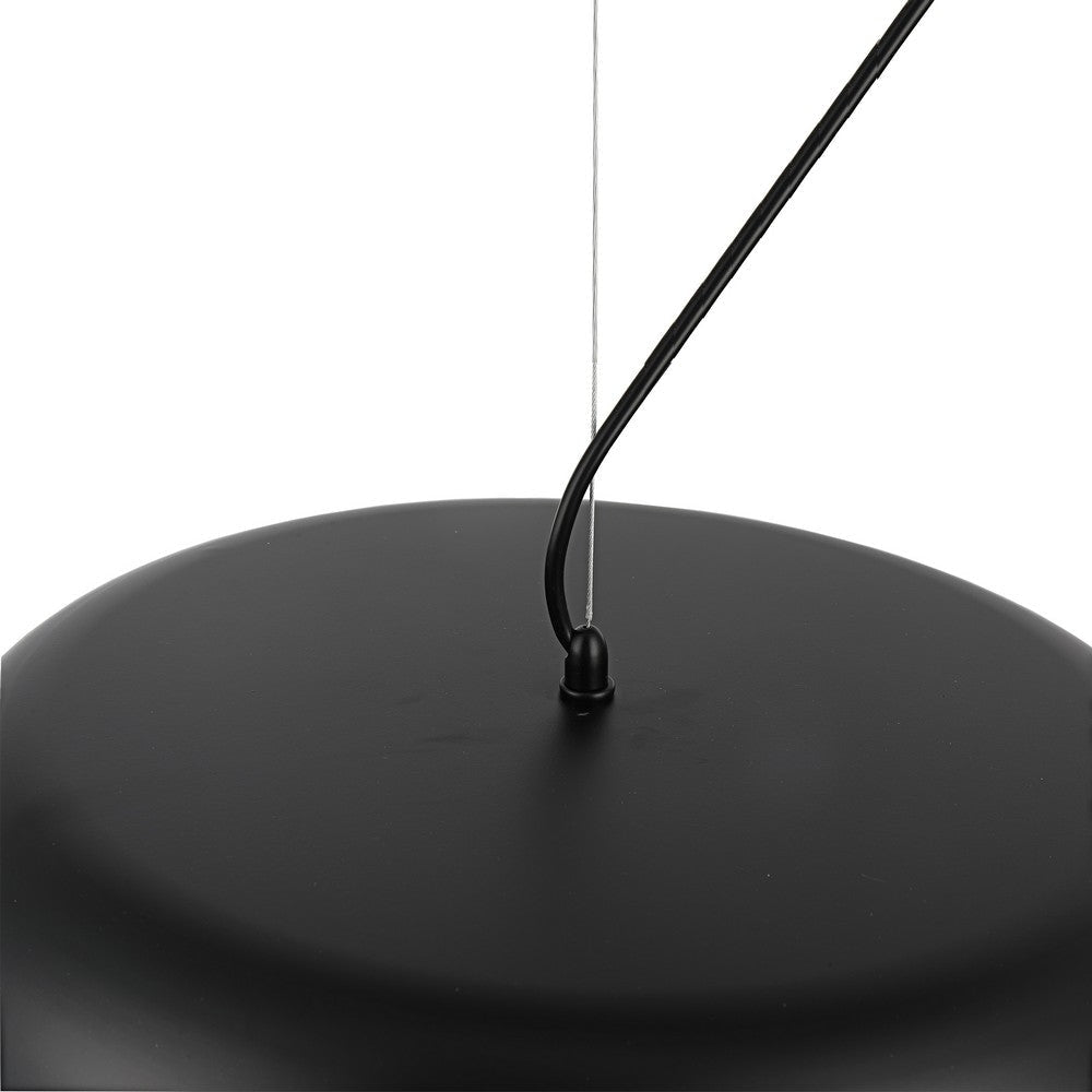 Metal 3 Light Ceiling Pendant with Wall Outlet Switch Black and Silver CHL-CH8D060BK16-DP3