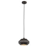 Lighting FINN Contemporary-Style 1 Light Brown and White Ceiling Mini Pendant 10" Wide