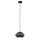 Lighting FINN Contemporary-Style 1 Light Brown and White Ceiling Mini Pendant 10" Wide