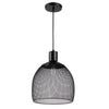 Industrial Style Mini Ceiling Pendant Light with Cage Shade Black CHL-CH8D544BK11-DP1