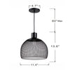 Industrial Style Mini Ceiling Pendant Light with Cage Shade Black CHL-CH8D544BK11-DP1